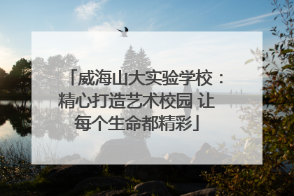 威海山大实验学校：精心打造艺术校园 让每个生命都精彩